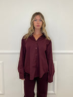 Camicia Over New York 9876 Burgundy