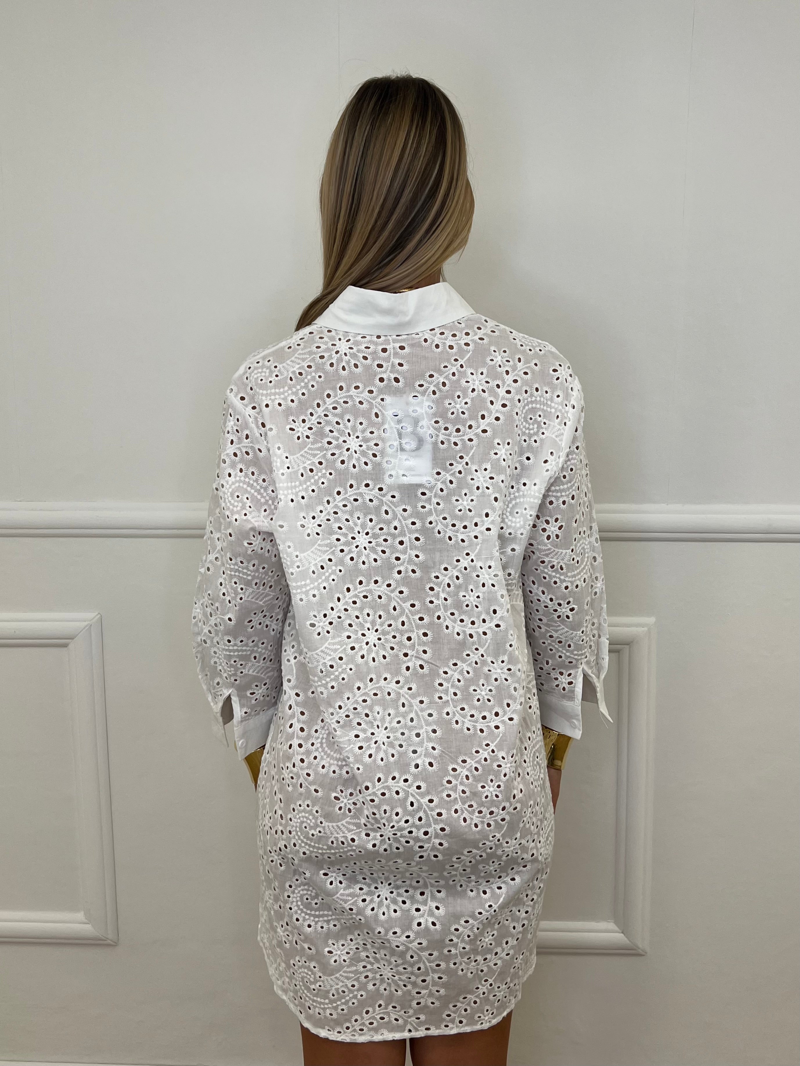 Maxi Camicia Sangallo 18004 Bianco