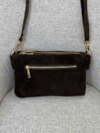 Pochette Doppia Vera Pelle Scamosciata VPB002