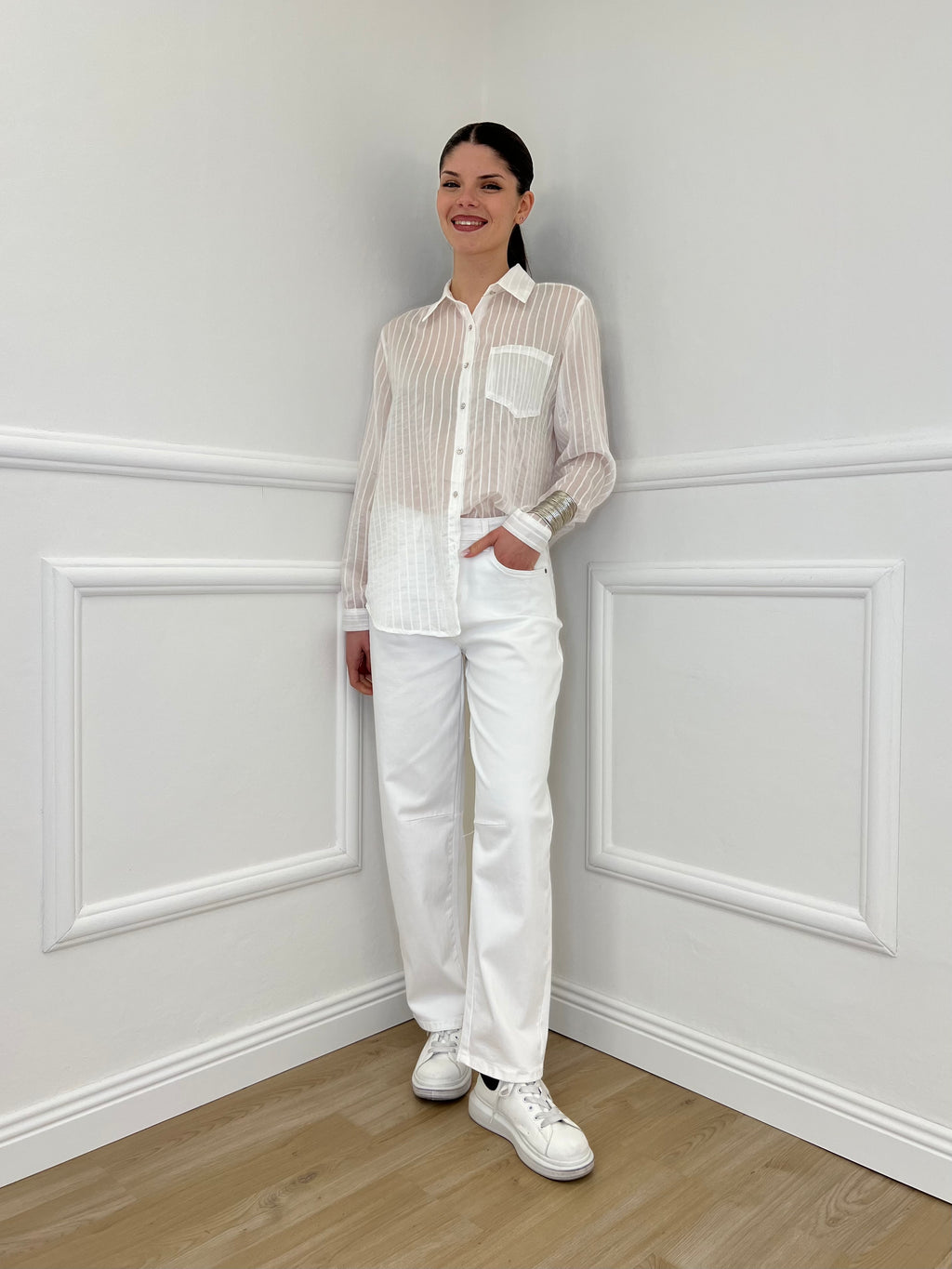 Jeans Balloon Slim 8059 Bianco