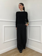 Maglia Collo Perle 25224 Nero