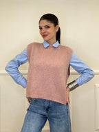 Gilet Kid Mohair 5218 Rosa