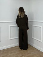 Tuta Oversize Girocollo D27629 Marrone