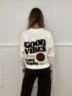 Maglia Over Good Vibes Love S11167 Panna