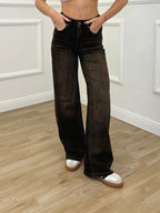 Jeans Straight Stonewash 5132 Marrone