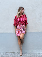 Camicia Over a Righe 2907 Aragosta