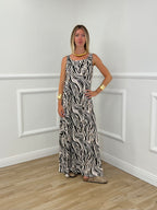 Vestito Viscosa Animalier 765 Zebra