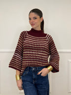 Maglia Jacquard 25453 Burgundy