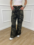 Pantalone Palazzo Cargo Camouflage 88152