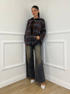 Camicia Madras A35 Marrone