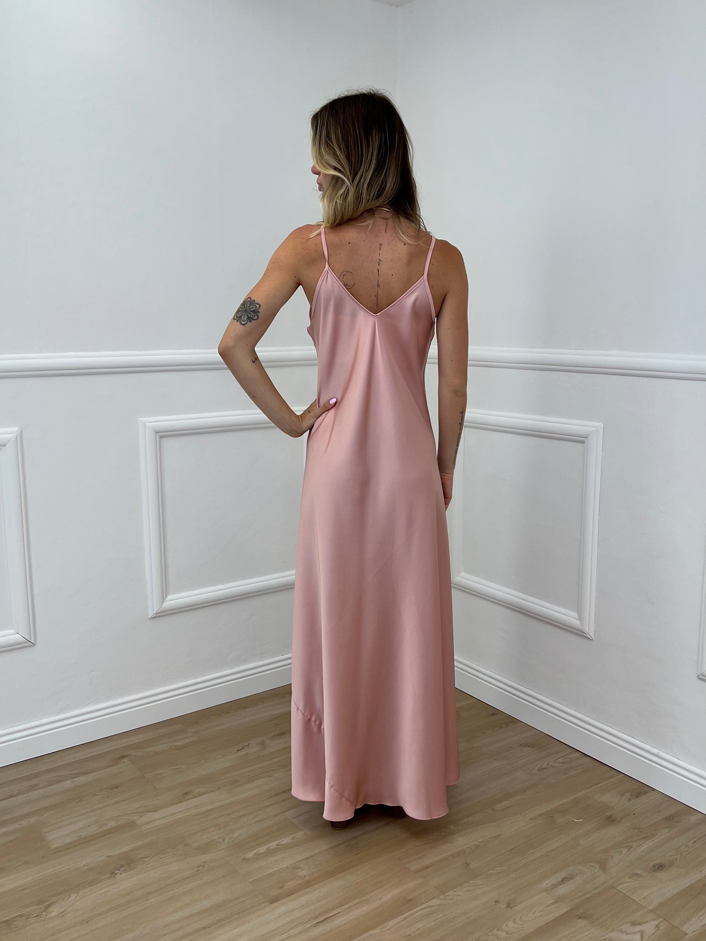 Vestito Satinato 1072 Rosa