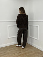 Pantalone Baggy Ecopelle D28945 Moro