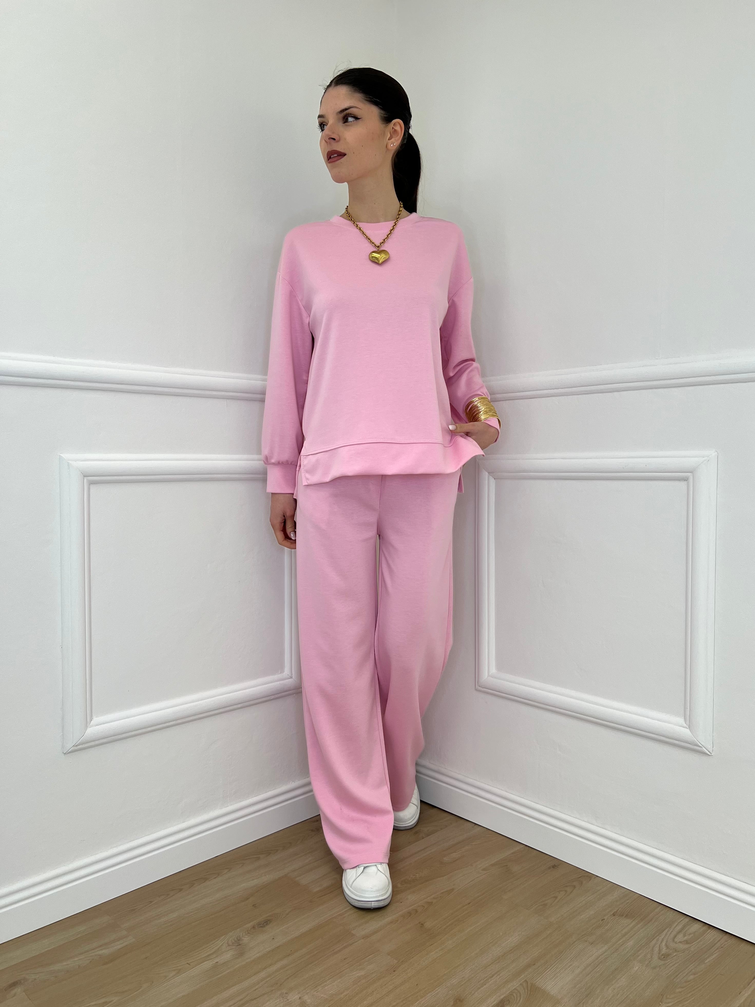 Tuta Over Girocollo 19143 Rosa