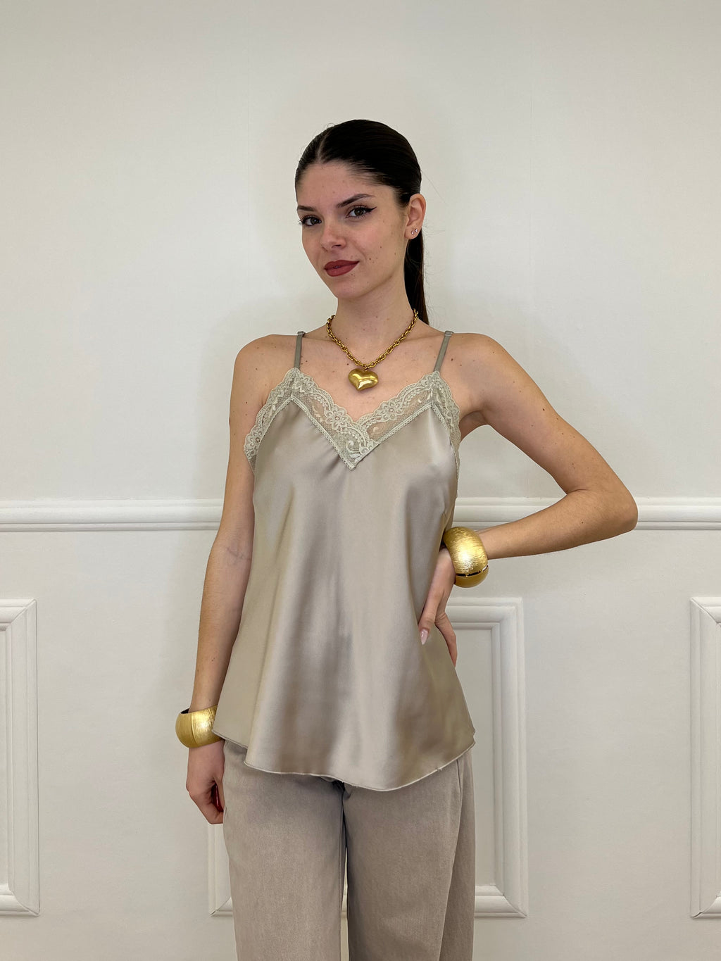 Top Satin Pizzo 1542