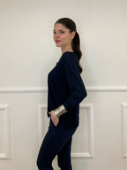 Maglia in Filo di Viscosa J185 Blu