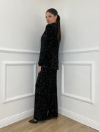 Giacca Ciniglia Paillettes 2466 Nero