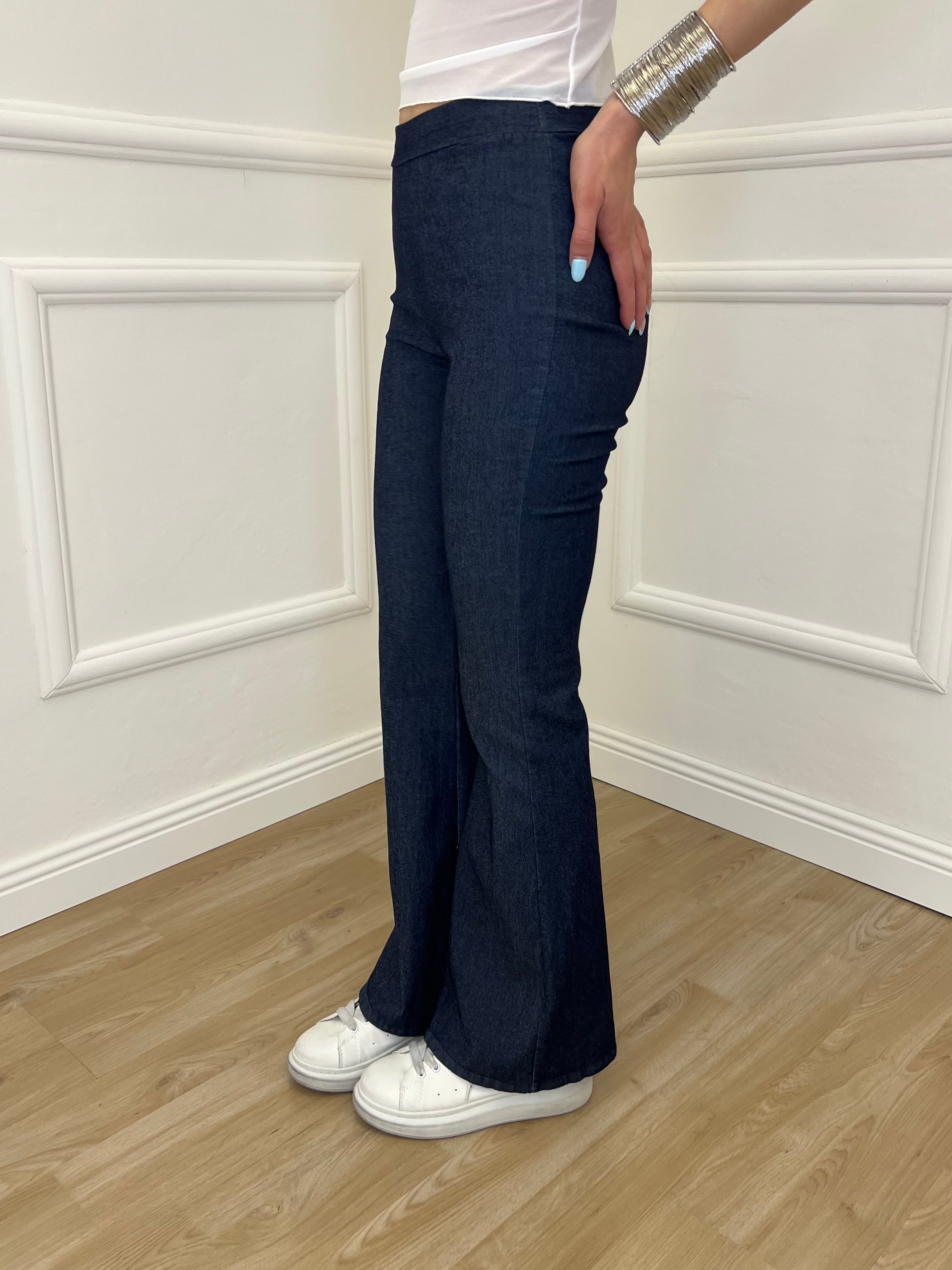 Jeans Flare Chambray 5025 Blu