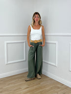 Pantalone Viscosa Strop 33660 Verde Militare