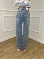 Jeans Strass 5051 Azzurro