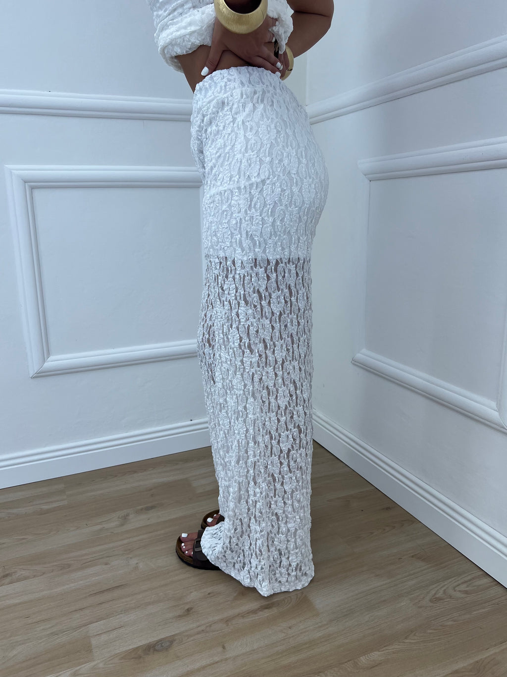 Completo In Pizzo Strop 21015 Bianco