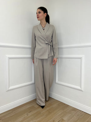 Tailleur con Fiocco 570851 Taupe
