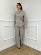 Tailleur con Fiocco 570851 Taupe