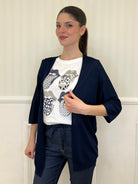 Cardigan Viscosa 9187 Blu - Bazar Abbigliamento
