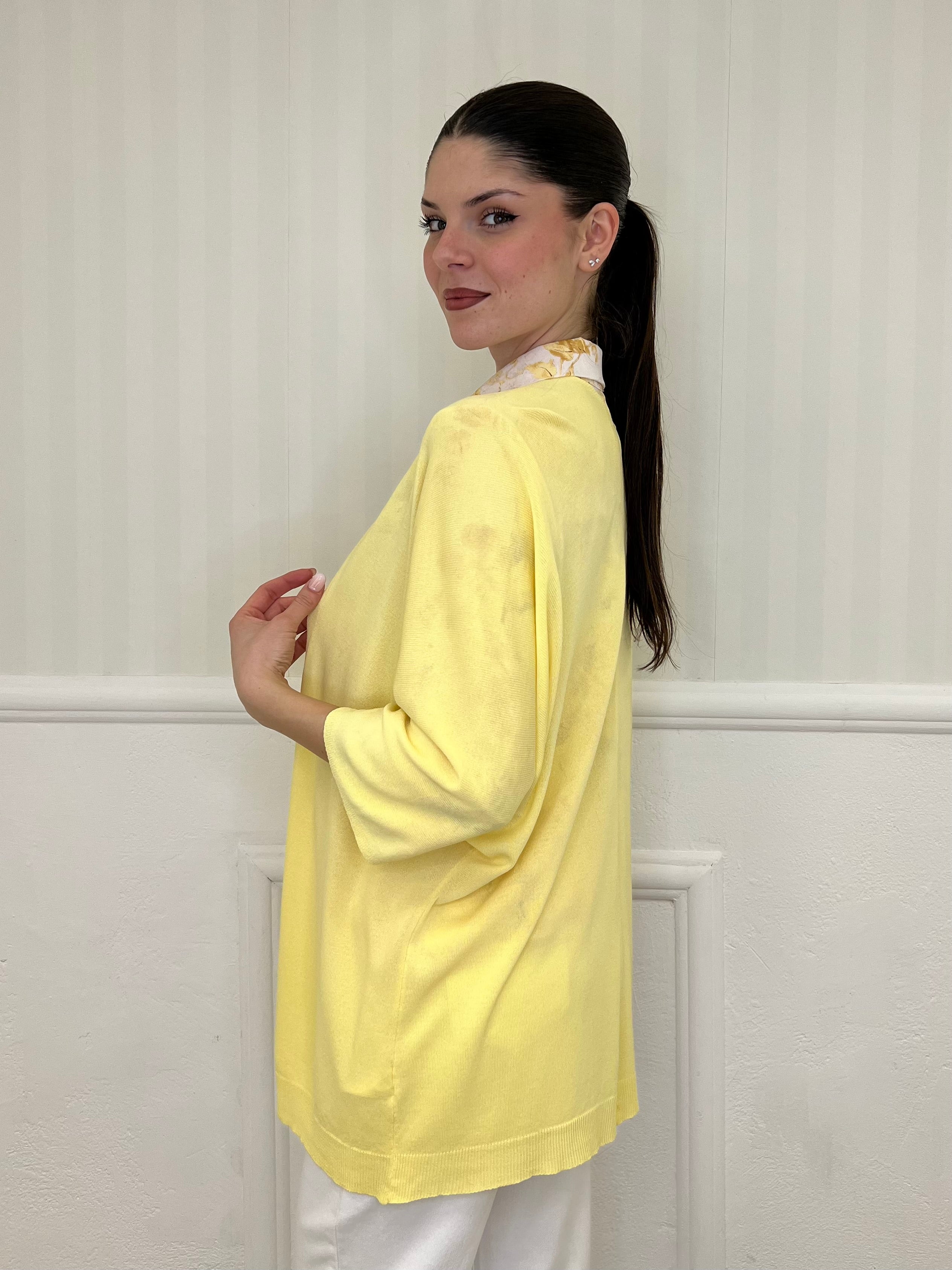 Cardigan Viscosa 9187 Giallo - Bazar Abbigliamento