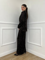 Pantalone Ciniglia Paillettes 2460 Moro