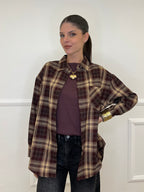 Camicia Over Check 17183 Burgundy