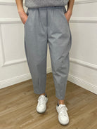 Pantalone Carrot 2527 Grigio Perla - Bazar Abbigliamento