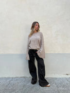 Maglia Mohair Maniche Ampie A129 Ecru