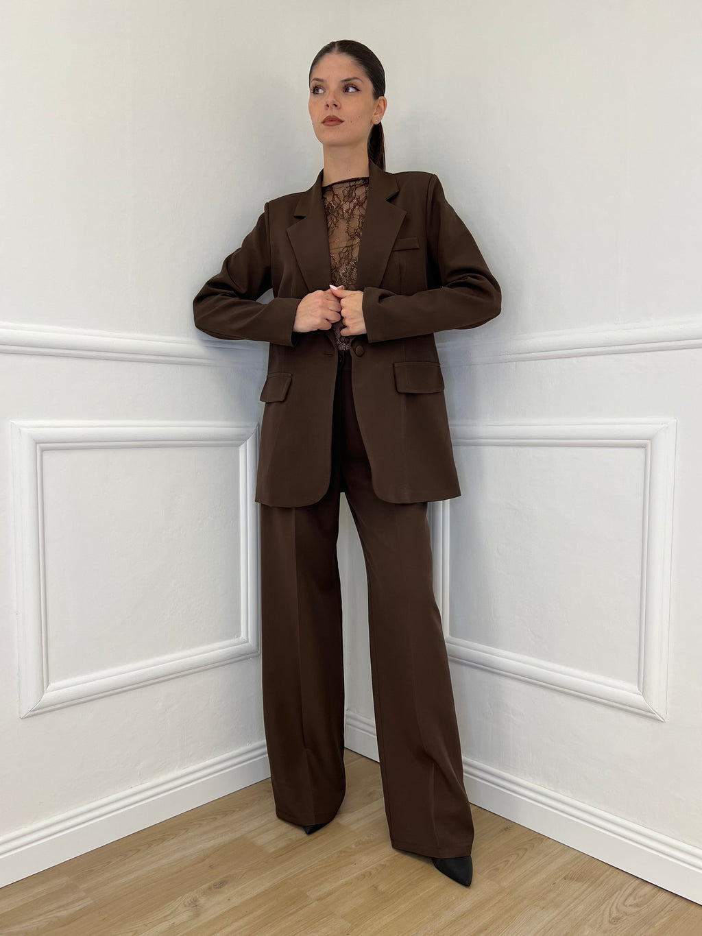 Pantalone a Palazzo 3715 Caffè - Bazar Abbigliamento