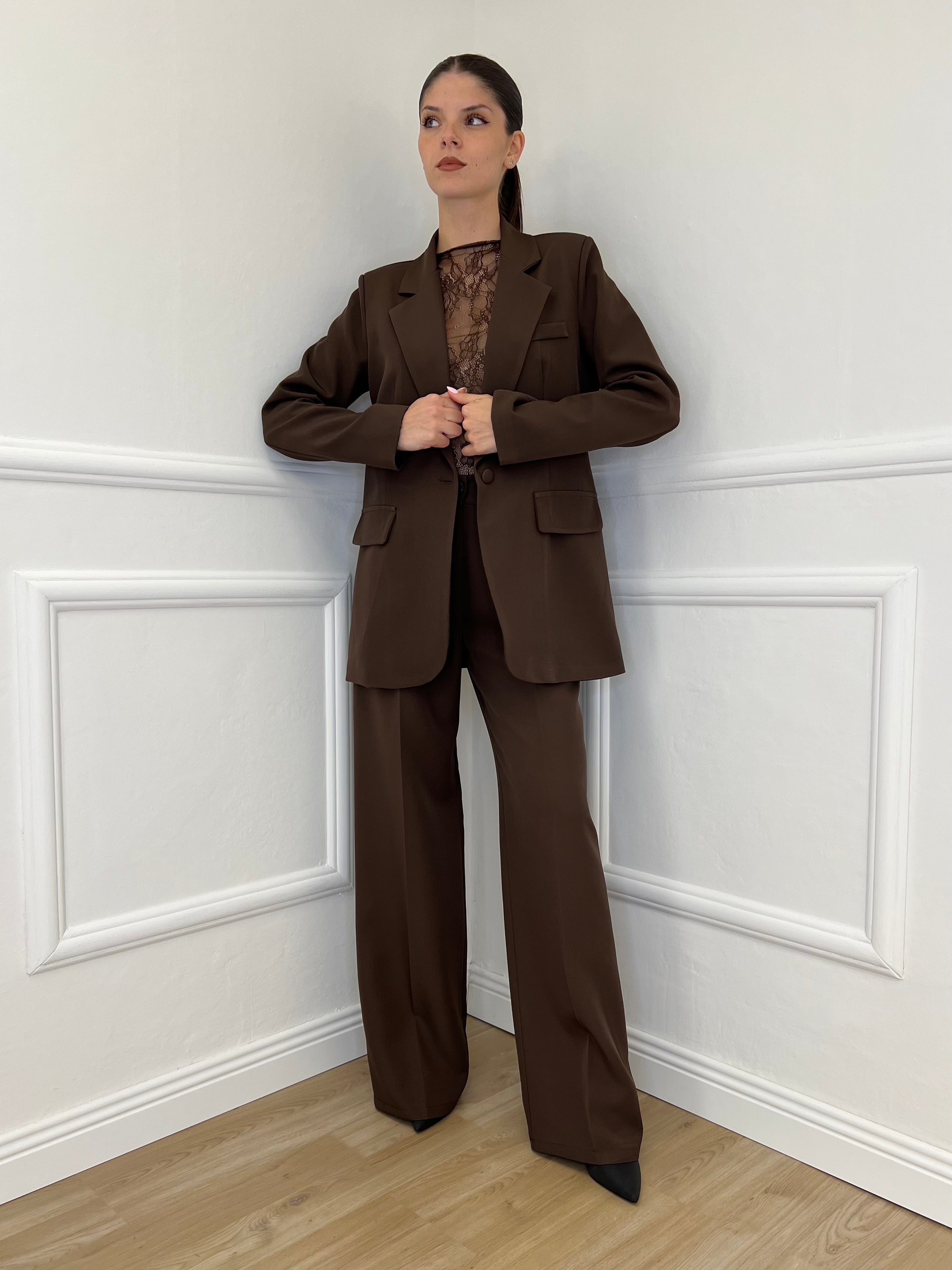 Pantalone a Palazzo 3715 Caffè - Bazar Abbigliamento