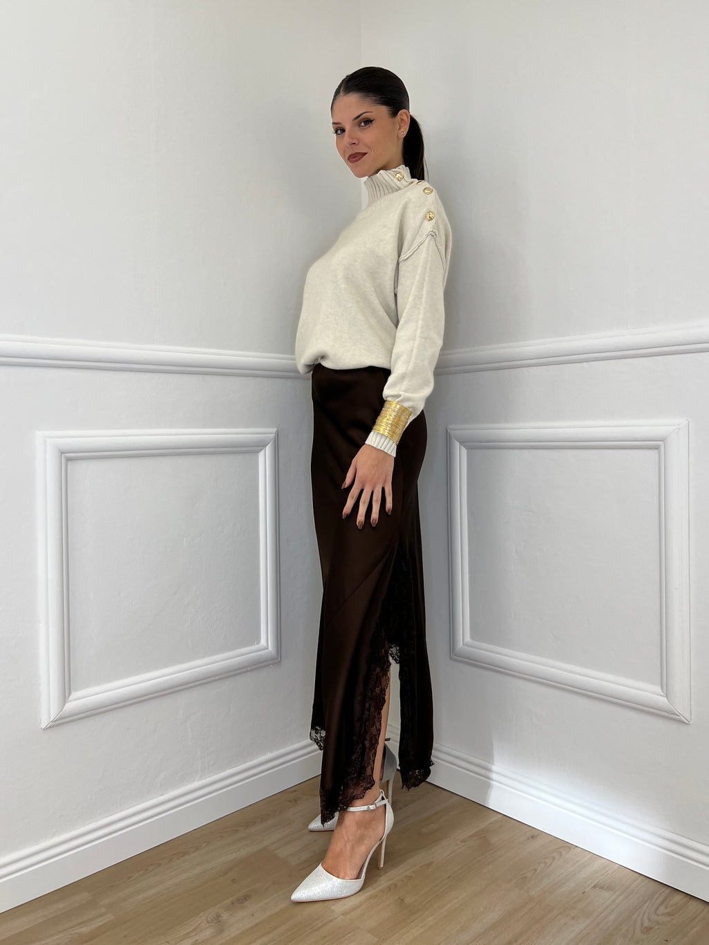 Maglia Bottoni YS9696 Ecru