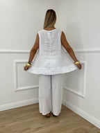 Canotta Over Lino 1178 Bianco