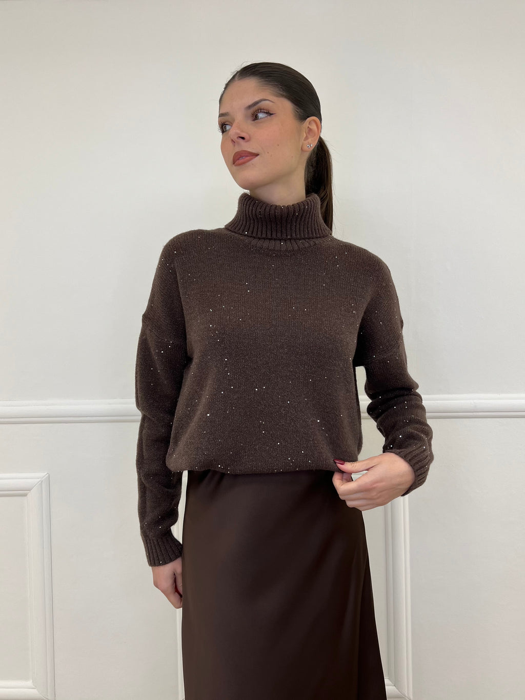 Dolcevita Micro Paillettes 25100 Marrone