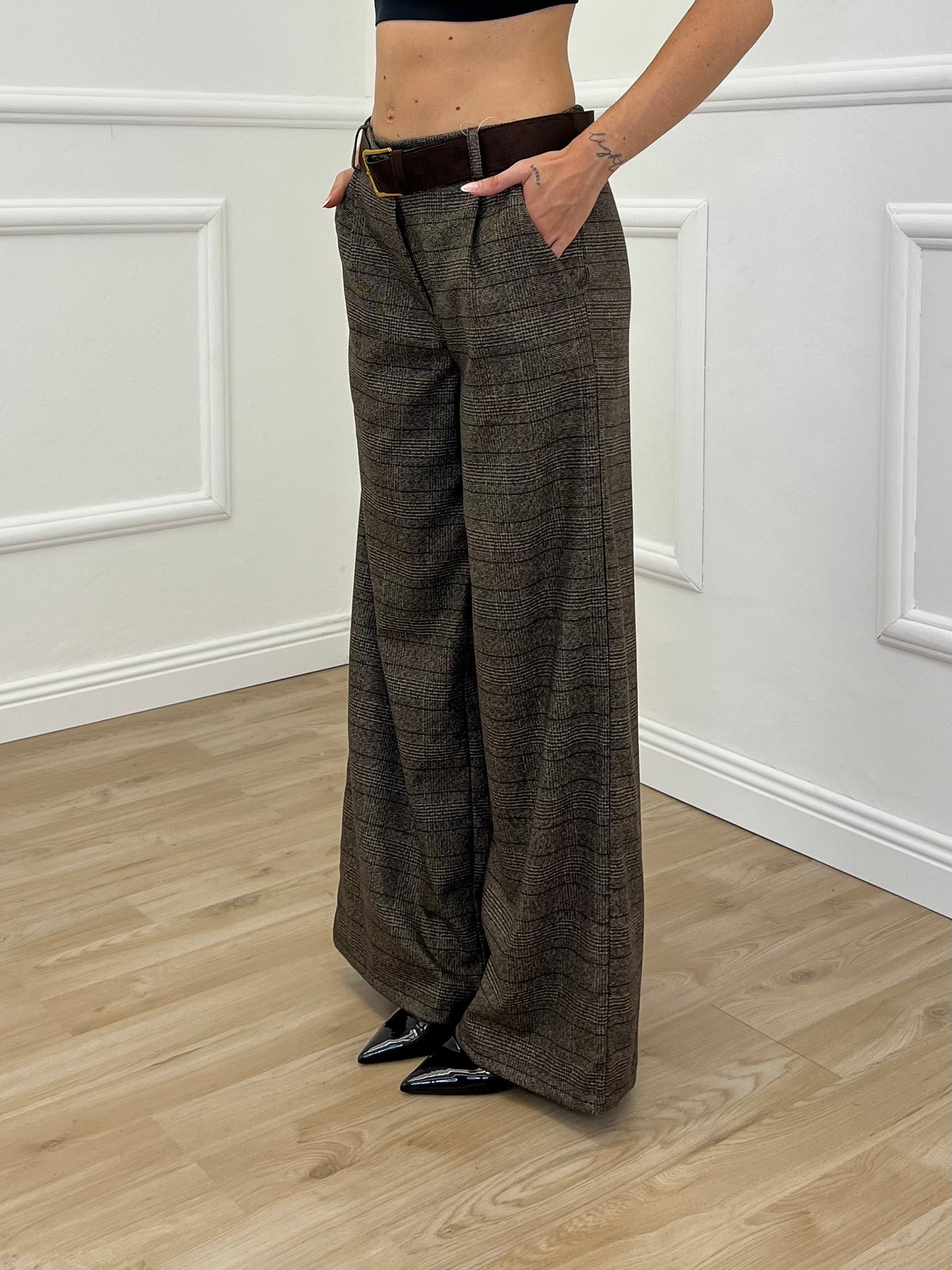 Pantalone Principe Di Galles 4270 Marrone