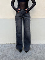 Jeans a Palazzo Stelle 9393 Antracite