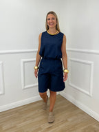 Bermuda Chambray Bottoni 2869 Blu