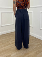 Pantalone Balloon 100% Lino 825699 Blu