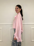 Camicia in Tencel con Fiocco 2608 Rosa