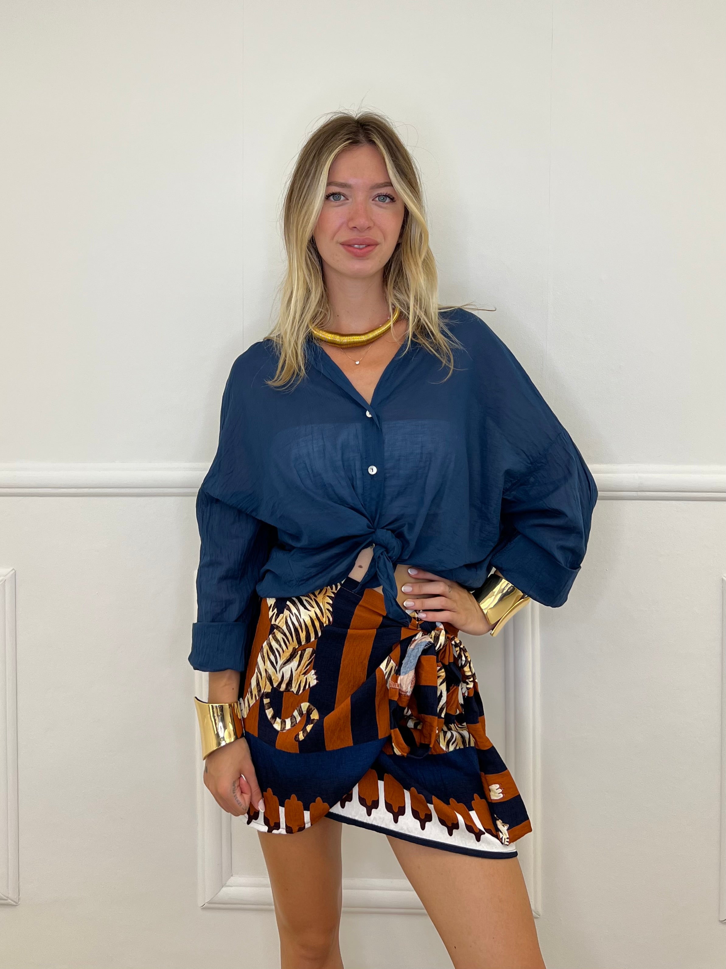 Camicia Over Soft 6040 Blu Royal