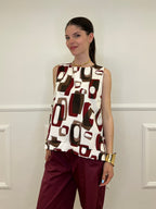 Blusa Smanicata a Trapezio Fantasia 3138