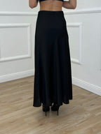 Gonna Longuette Satin 2236 Nero