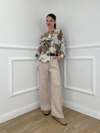 Camicia Jungle Cotone e Seta 93-242 Ecru