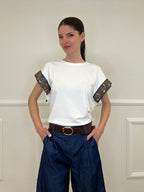 T-shirt Passamaneria Denim 3386 Bianco