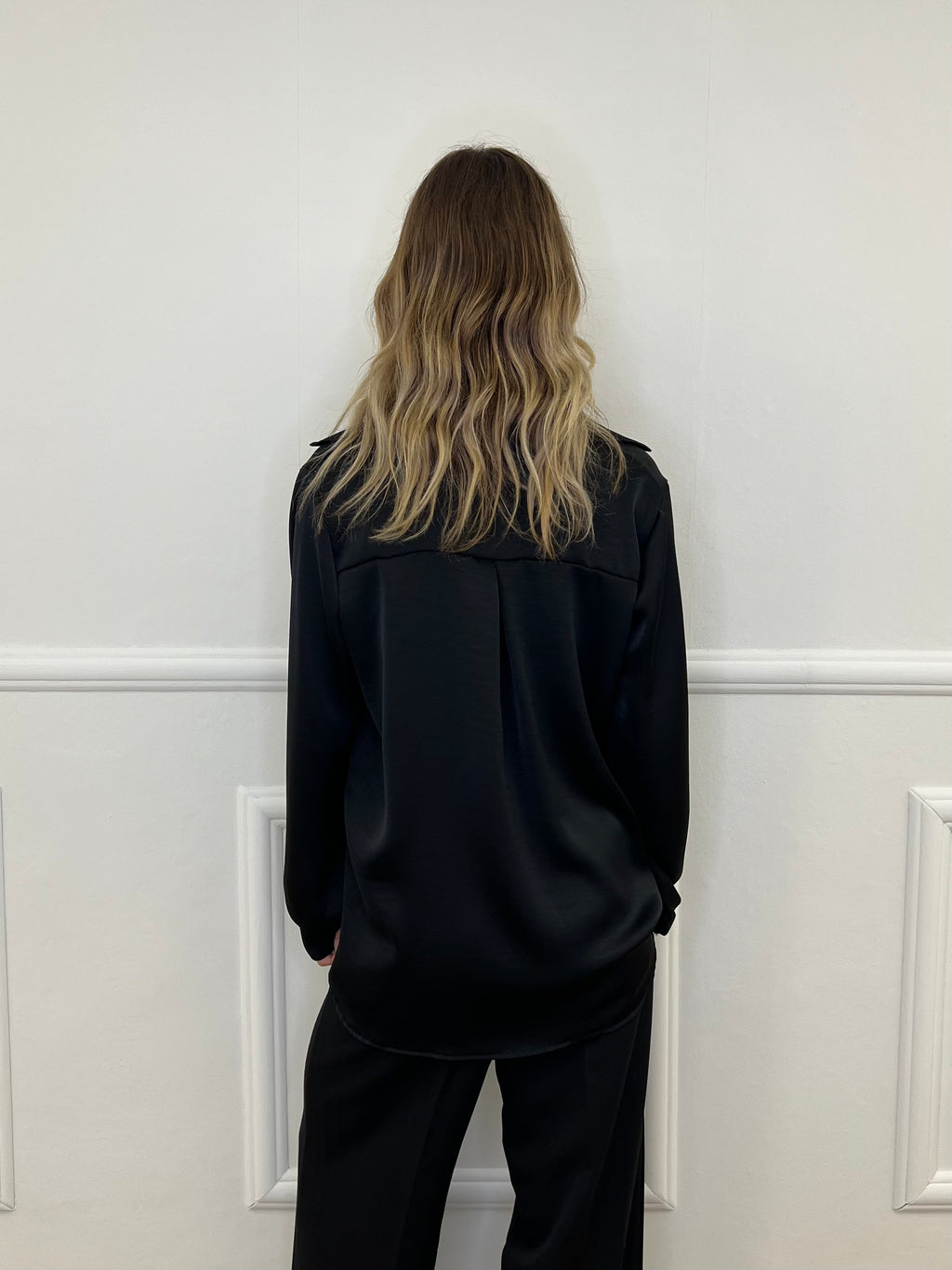 Camicia Doppio Satin 25924 Nero