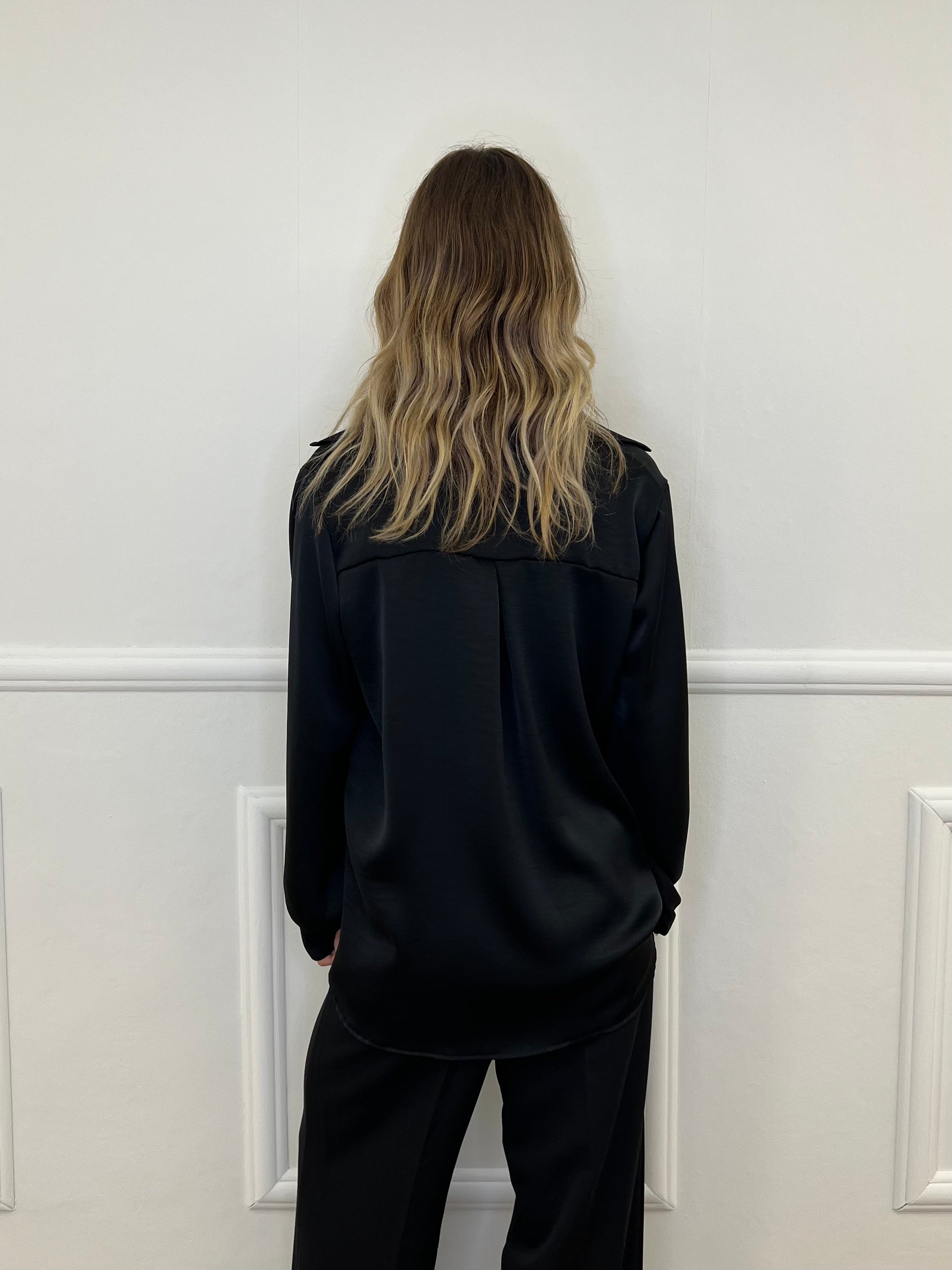 Camicia Doppio Satin 25924 Nero