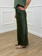 Longuette In Satin 2236 Verde Militare